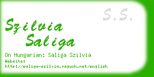 szilvia saliga business card